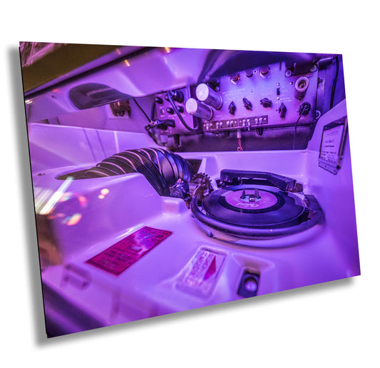 Vintage Jukebox Wall Art: Purple Record Player Mechanism Print - Nostalgic Music Decor Gift
