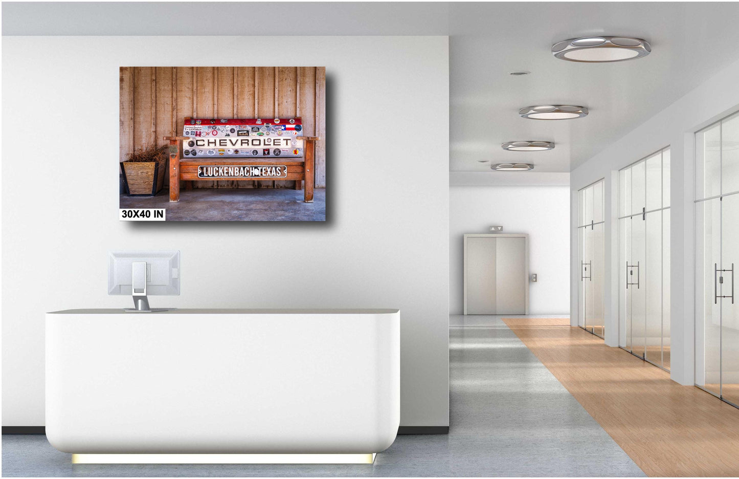 Luckenbach Texas Bench Fine Art Print on Premium Photo Paper or Ready-to-Hang Canvas & Metal Décor