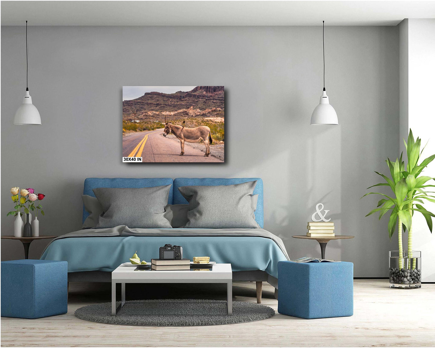Route 66 Oatman Arizona Donkey Wall Art Print | Americana Desert Photography | Home Decor & Gifts