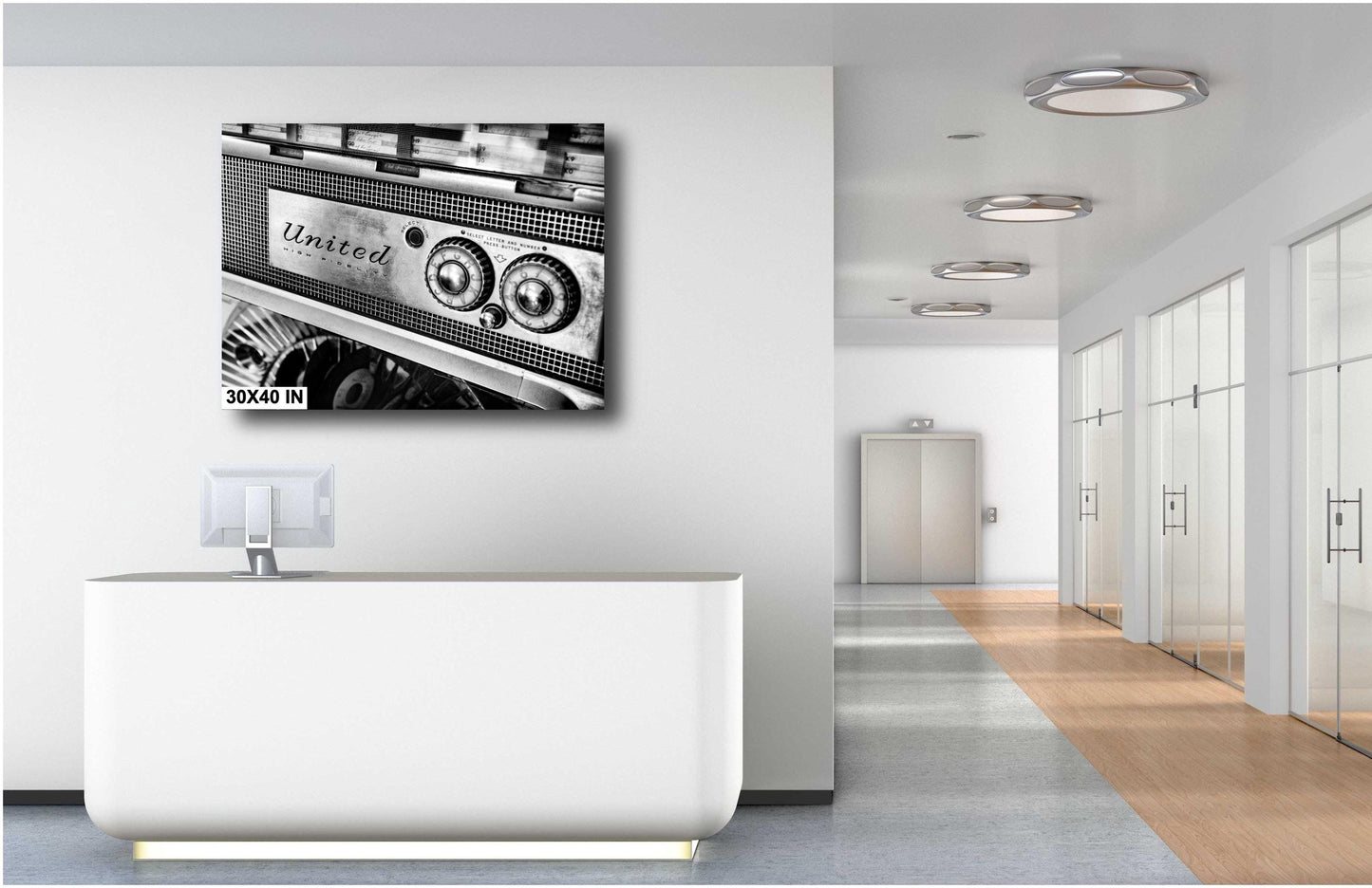 Classic Route 66 Diner Jukebox Photography Wall Art Print | Premium Paper, Canvas, Acrylic & Metal Decor