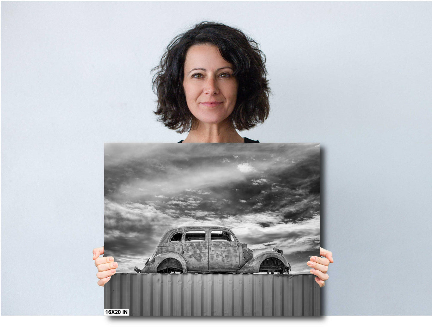 Vintage 1936 Business Sedan at a Junkyard in Yucca, Arizona: Fine Art Photography Print on Premium Photo Paper or Ready-to-Hang Canvas