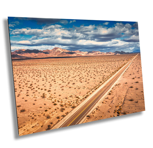 Desert Art - Mojave Fine Art Print: Route 66 Highway from Amboy, California on Premium Paper or Ready-to-Hang Canvas