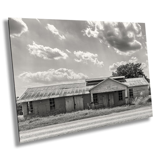 Barn Wall Art - Rustic Neutral Farmhouse Wall Art: Modern White Barn Landscape Print for Home, Canvas Decor, Rustic Chic Decor