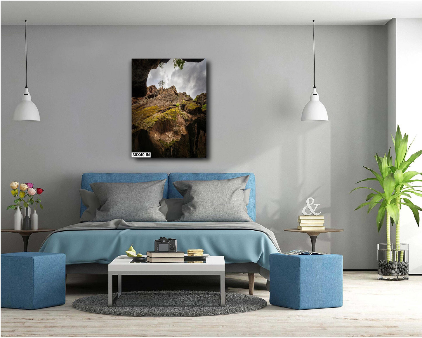 Majestic Rocky Mountain Landscape: Mossy Cliffs at Box Canon Falls, Colorado Alpine Loop Wall Art