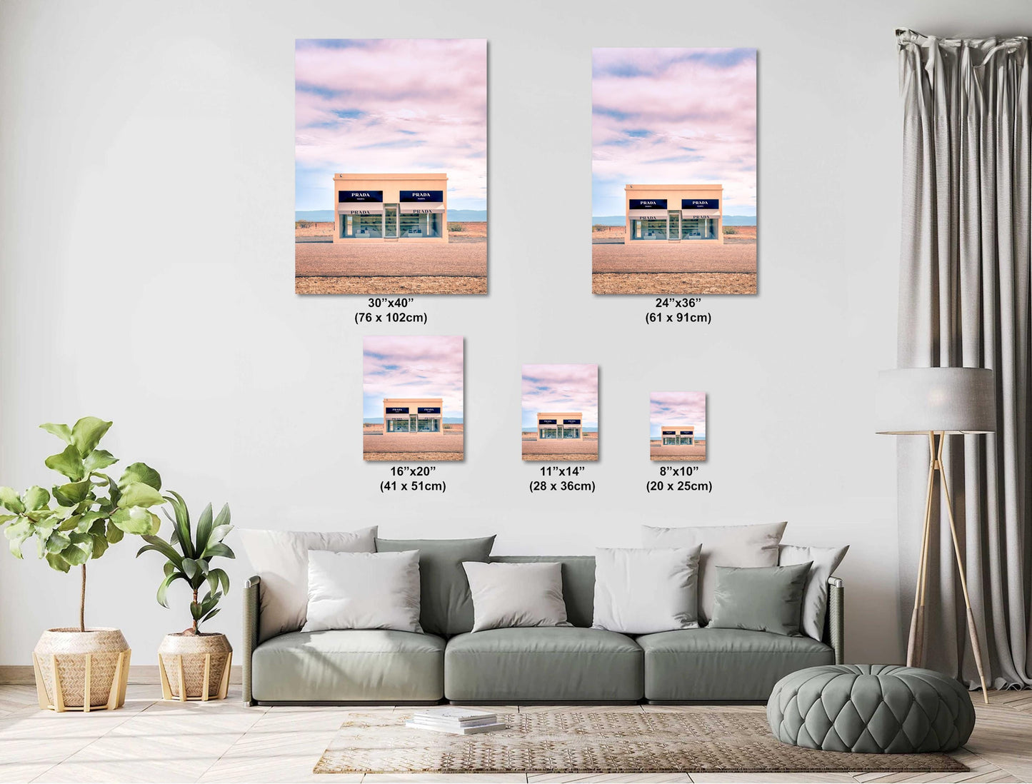 Marfa TX Boutique West Texas Cotton Candy Sky Art Print on Canvas, Paper, Acrylic or Metal, Unique Home Decor, Modern Wall Art