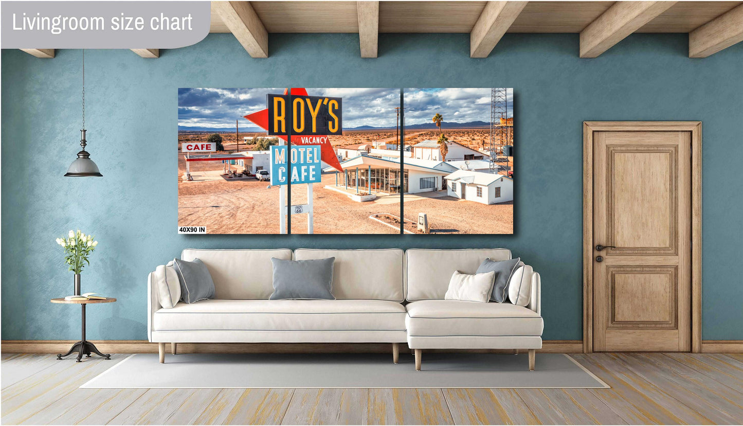 Roy's Motel Cafe: Vintage Route 66 Photo Print - Amboy, California Art on Paper, Canvas, Acrylic & Metal Decor