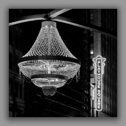 Playhouse Square Chandelier - Cleveland at Night Fine Art Photography, Living Room Wall Decor, This is CLE Nightscape Art