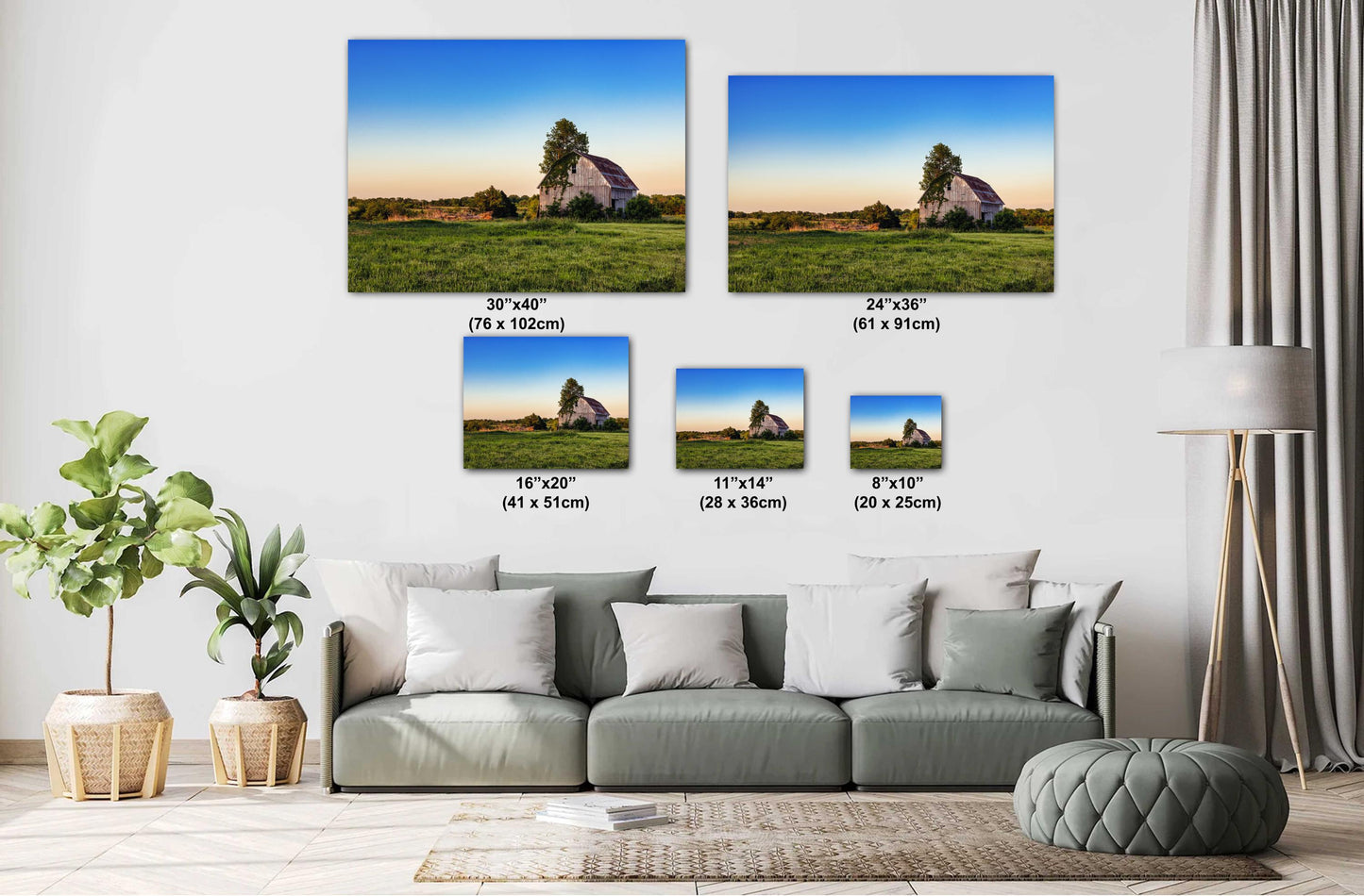 Rustic Barn Photography: Farmhouse Wall Decor Print on Canvas, Paper, Acrylic, or Metal - Rural Landscape Art
