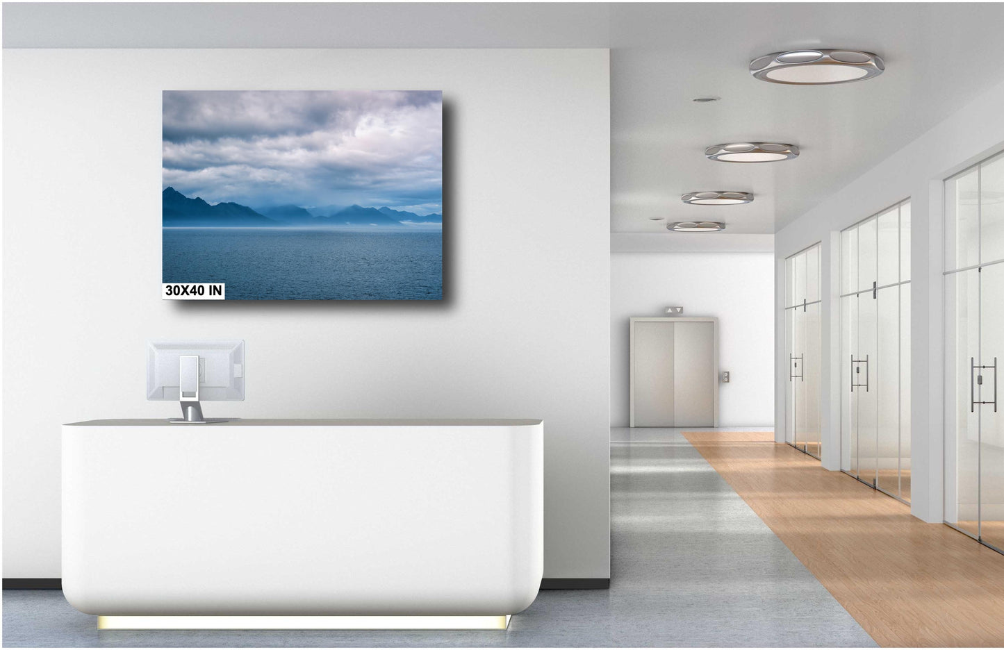 Alaska Inside Passage Poster: Large Misty Mountains Cruise Art & Fine Wall Decor for Home, Office, or Gift