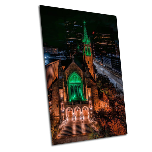 Catholic Decor - St. John Cathedral Print - Cleveland Ohio Gothic Architecture Photography Art - Downtown Catholic Church Decor
