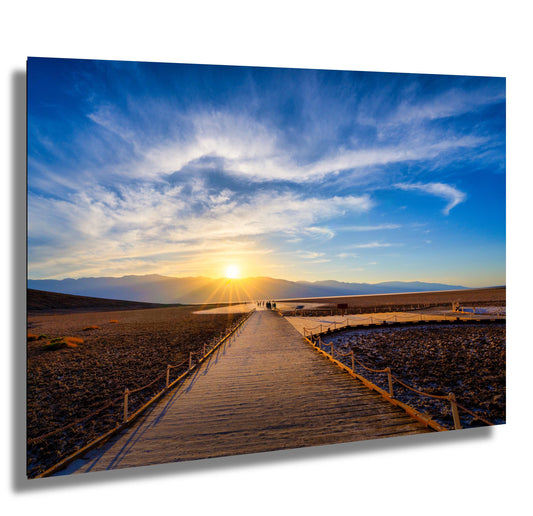 National Park Wall Art - Badwater Basin Death Valley Boardwalk Print, Modern Nature Photography, Premium Quality Home Decor