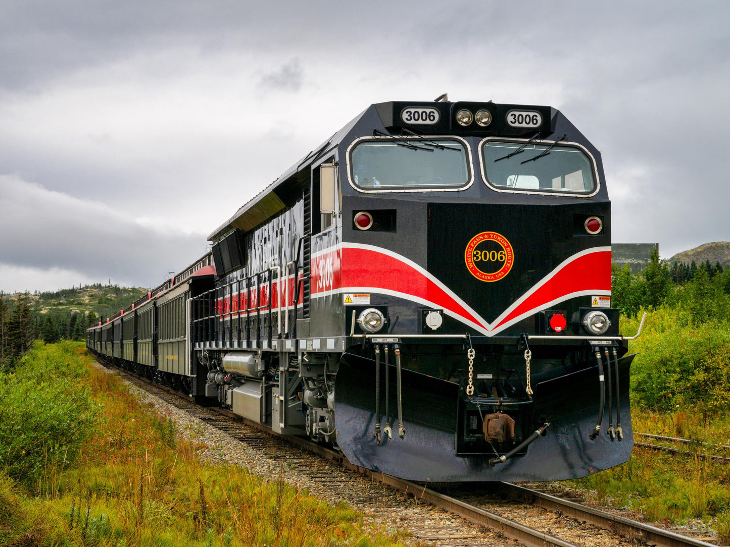 Alaska Wilderness Train Art Print | White Pass & Yukon Narrow Gauge Railroad Photography Decor