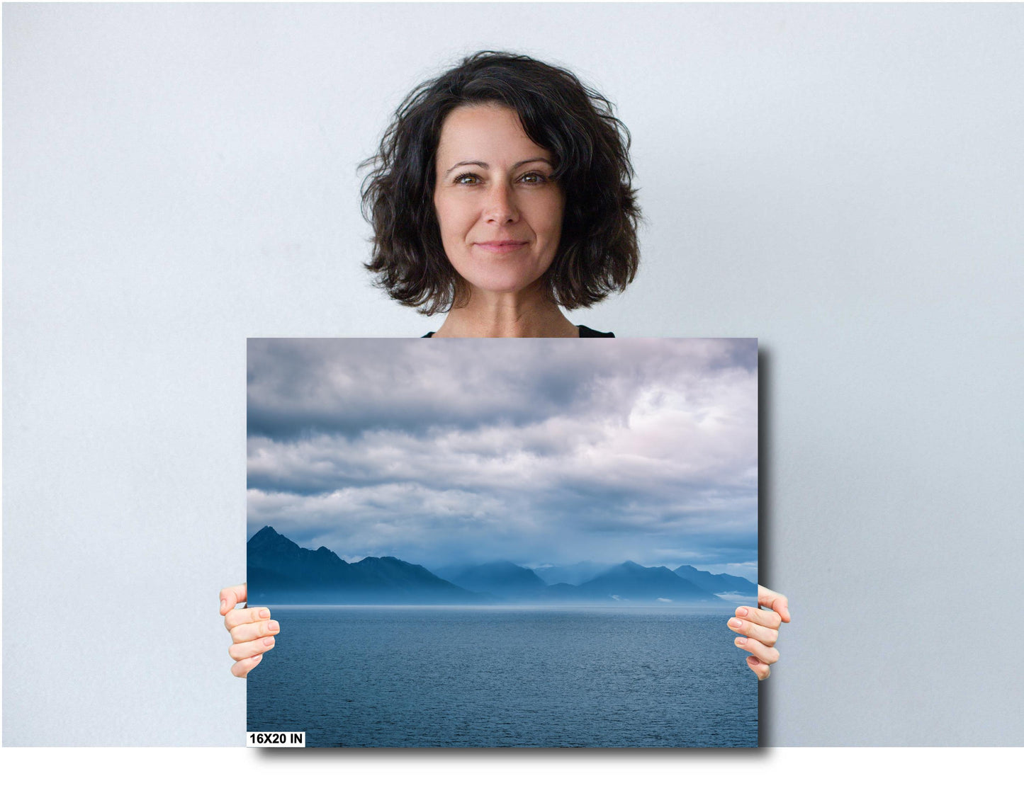 Alaska Inside Passage Poster: Large Misty Mountains Cruise Art & Fine Wall Decor for Home, Office, or Gift