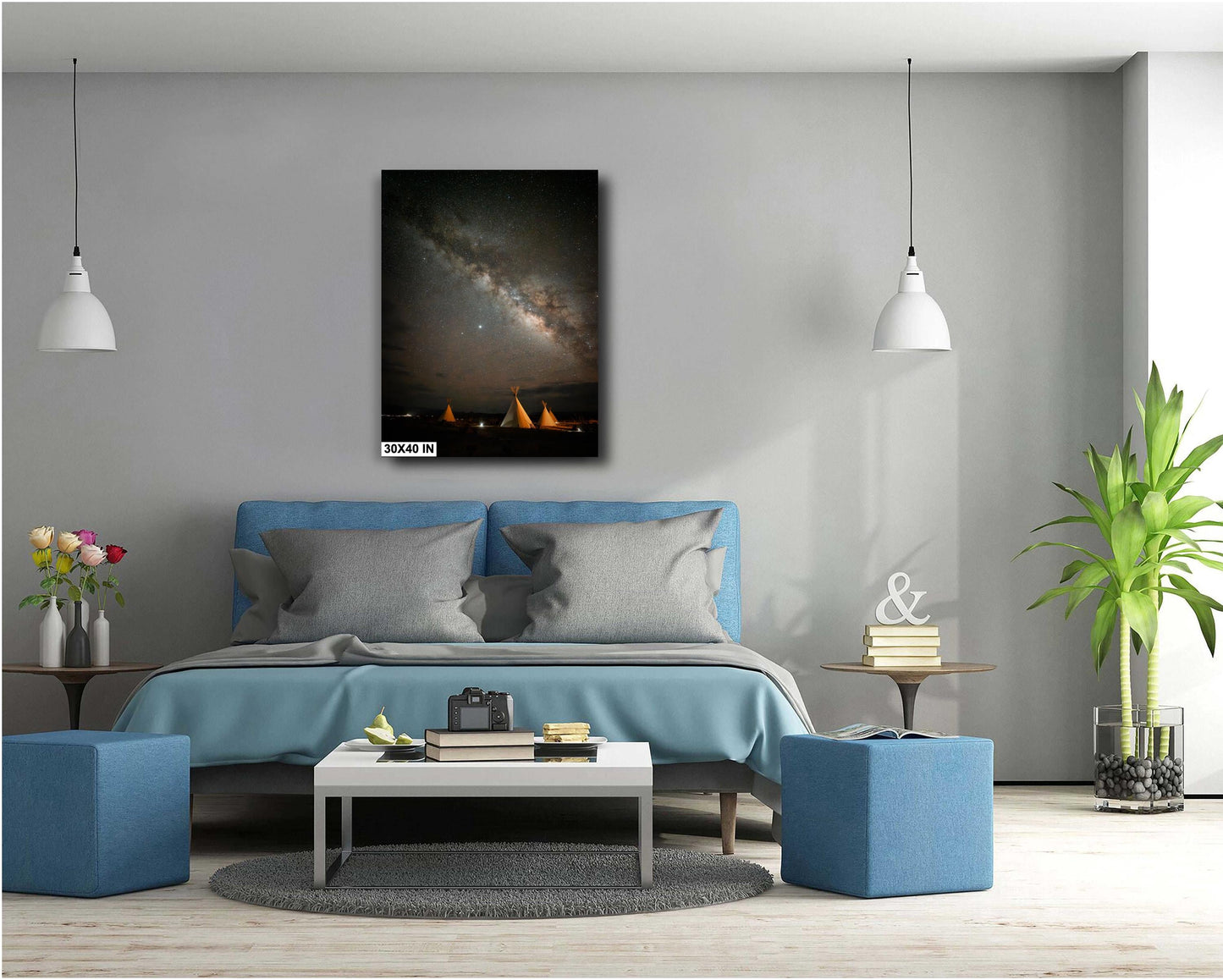 Milky Way Stars over Terlingua Teepee Art Print | Big Bend Texas Night Sky Constellation Decor