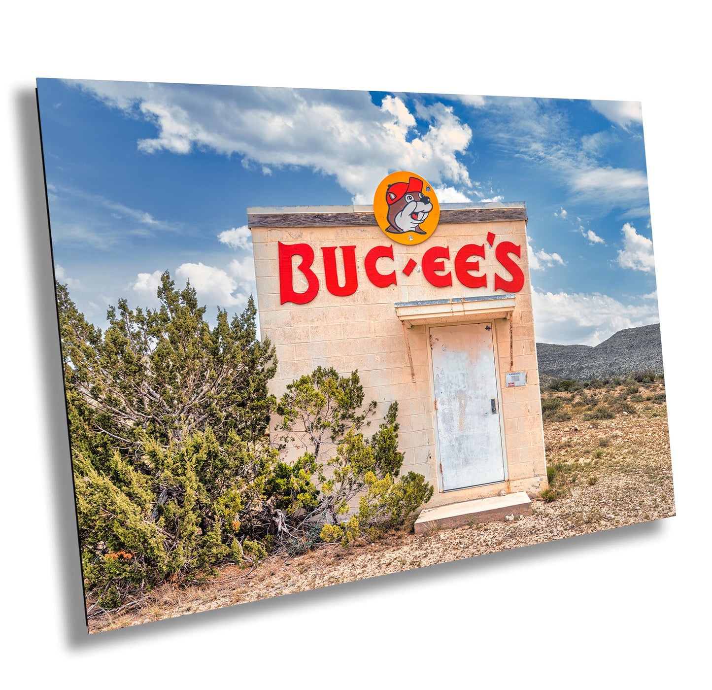 Buc-ee's Art Installation: World's Smallest Bucees, Humorous West Texas Road Trip Poster on Premium Photo Paper or Ready-to-Hang Canvas