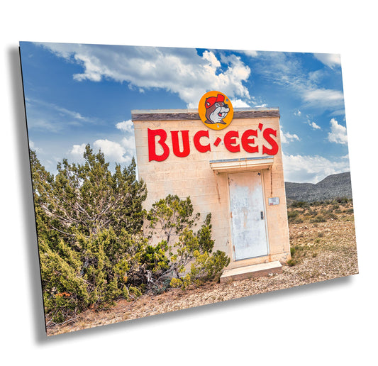 Buc-ee's Art Installation: World's Smallest Bucees, Humorous West Texas Road Trip Poster on Premium Photo Paper or Ready-to-Hang Canvas