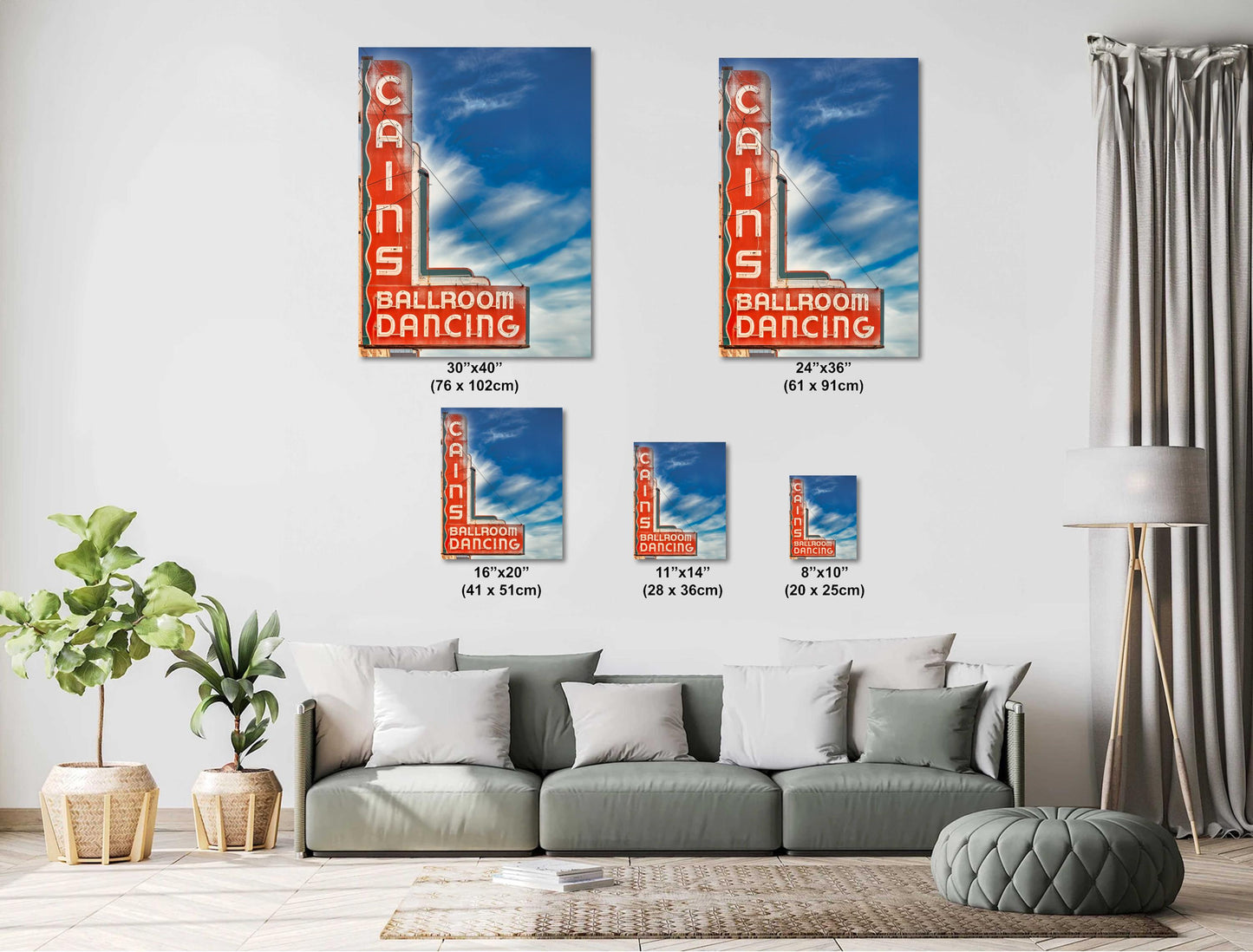 Cain's Ballroom Tulsa OK Neon Sign Wall Art - Americana Music Venue Print in Multiple Sizes & Mediums, Perfect for Home Decor