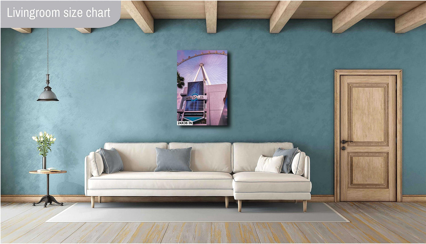 Las Vegas High Roller Photography Art Print - Nevada Wall Decor on Premium Photo Paper, Canvas or Metal, Unique Gift for Home or Office