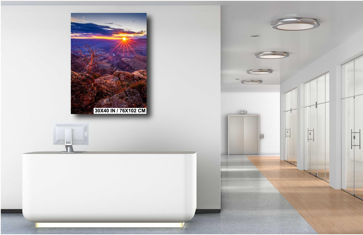 Grand Canyon Poster - Arizona Sunset South Rim Photo, Premium Paper, Canvas, Acrylic & Metal National Park Wall Art