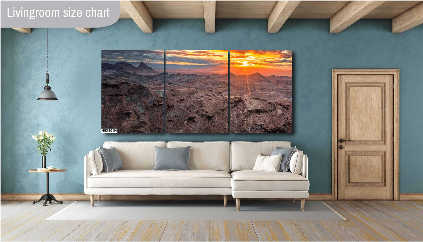 Golden Sunset Arizona Sidewinder Print | Route 66 Black Mountains Fine Art Landscape Decor