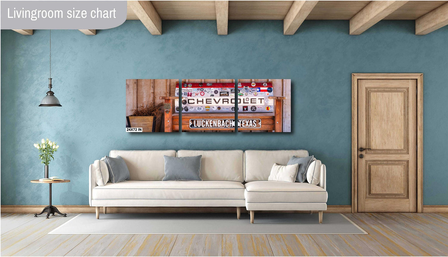 Luckenbach Texas Bench Fine Art Print on Premium Photo Paper or Ready-to-Hang Canvas & Metal Décor