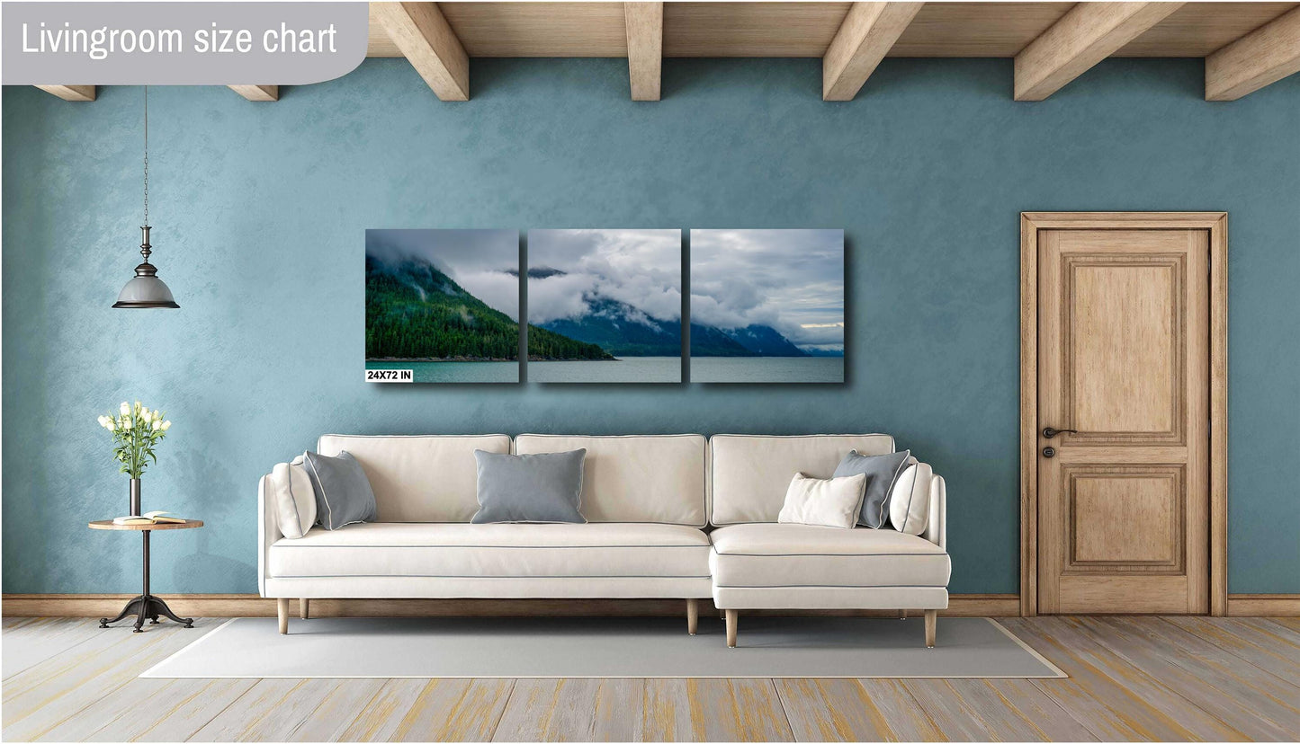 Alaska Wall Art - Large Nature Poster - Inside Passage Cruise Decor for Living Room & Lodge