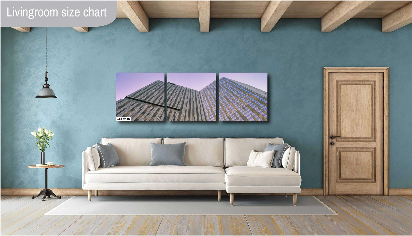 Waldorf Astoria Las Vegas Skyline Canvas: Night City Panorama Multi-Panel Wall Art for Office & Home Decor