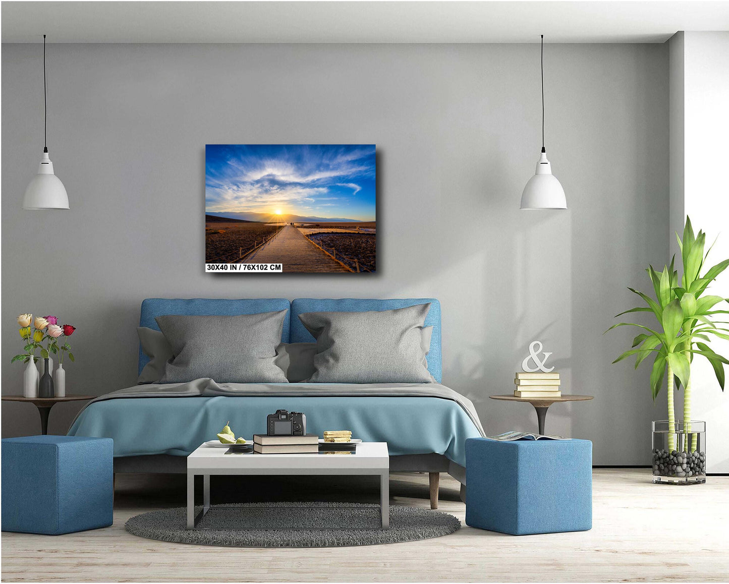 National Park Wall Art - Badwater Basin Death Valley Boardwalk Print, Modern Nature Photography, Premium Quality Home Decor