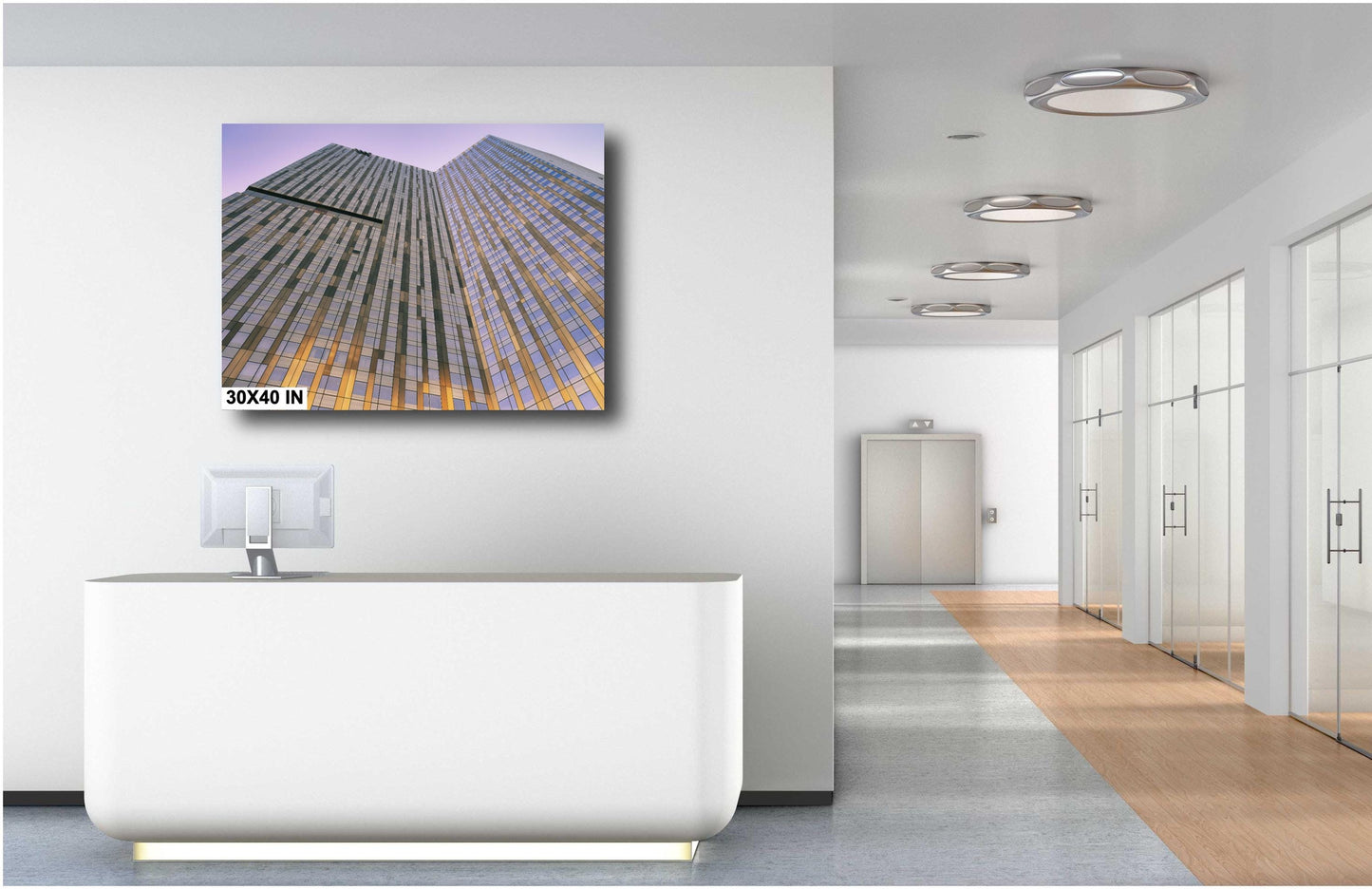 Waldorf Astoria Las Vegas Skyline Canvas: Night City Panorama Multi-Panel Wall Art for Office & Home Decor