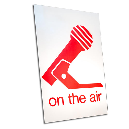 Vintage Radio 'On Air' Sign Art Print - Music Lover Gift, Podcast Decor & DJ Room Wall Poster