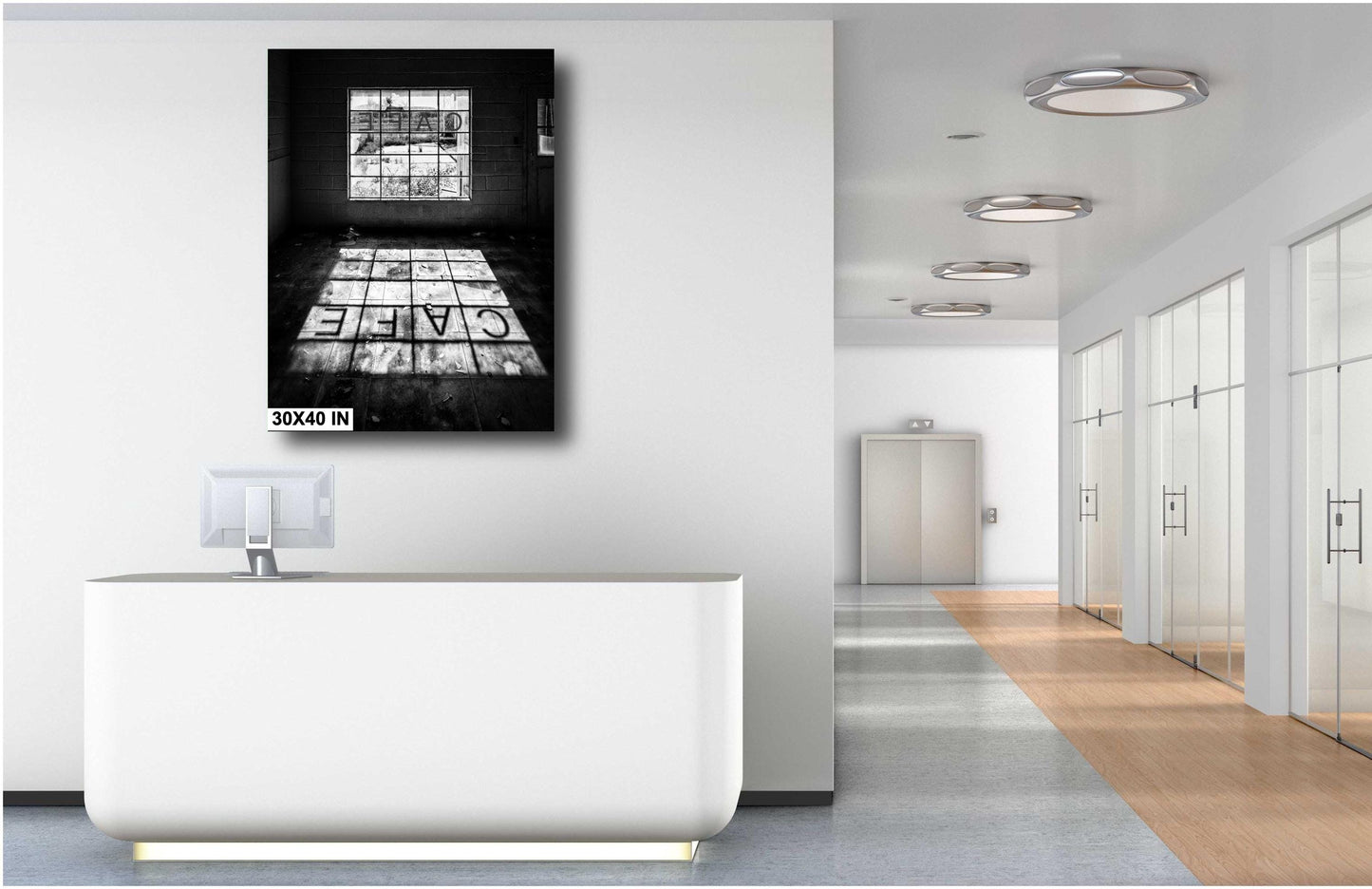 Route 66 Ghost Town: Glenrio Abandoned Cafe Photo - Black & White Print, Rustic American West Wall Art