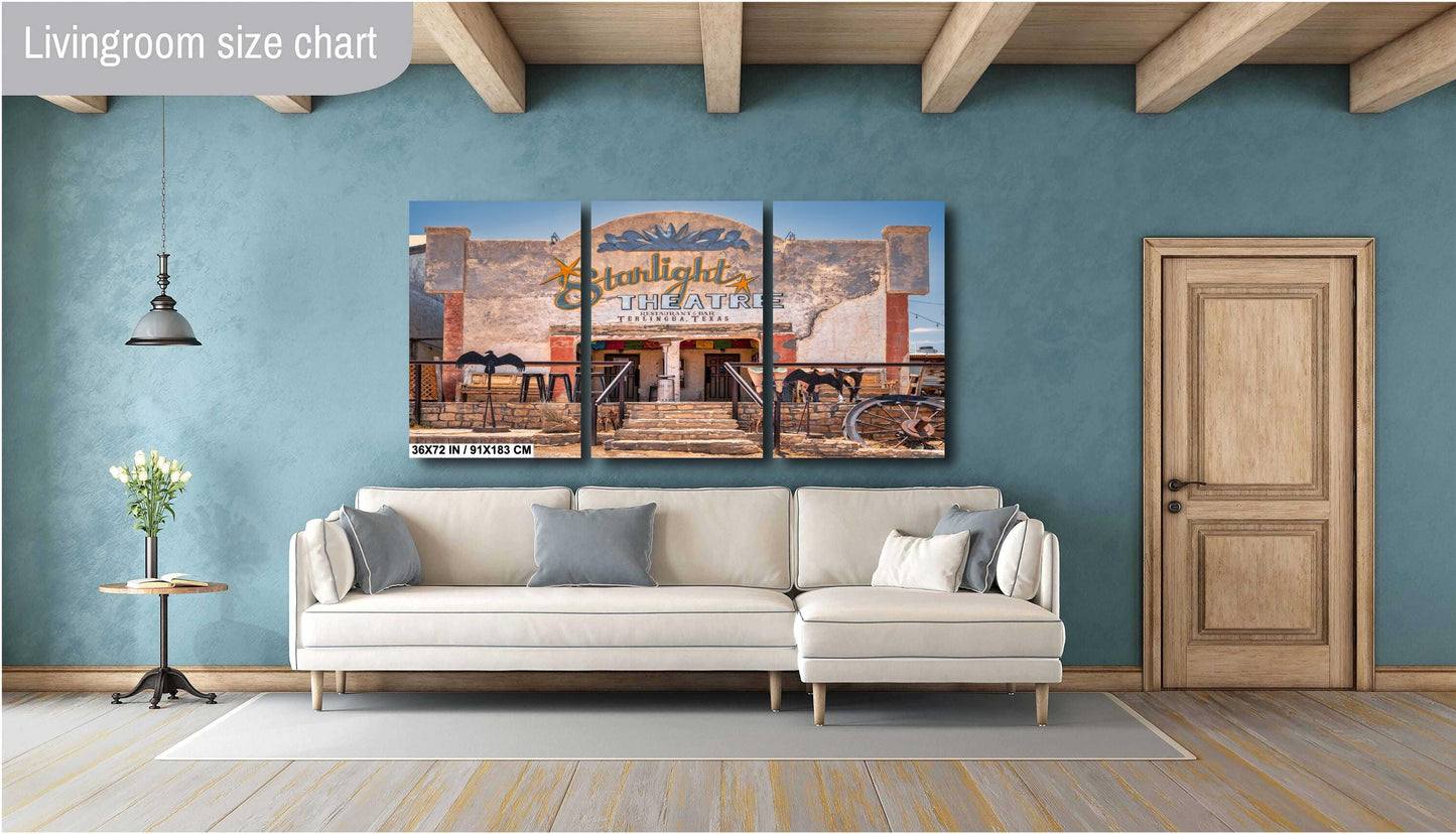 Starlight Theater Terlingua Texas Photo Print: West Texas Ghost Town, Historic Desert Movie Theater Photo on Premium Paper, Canvas or Metal