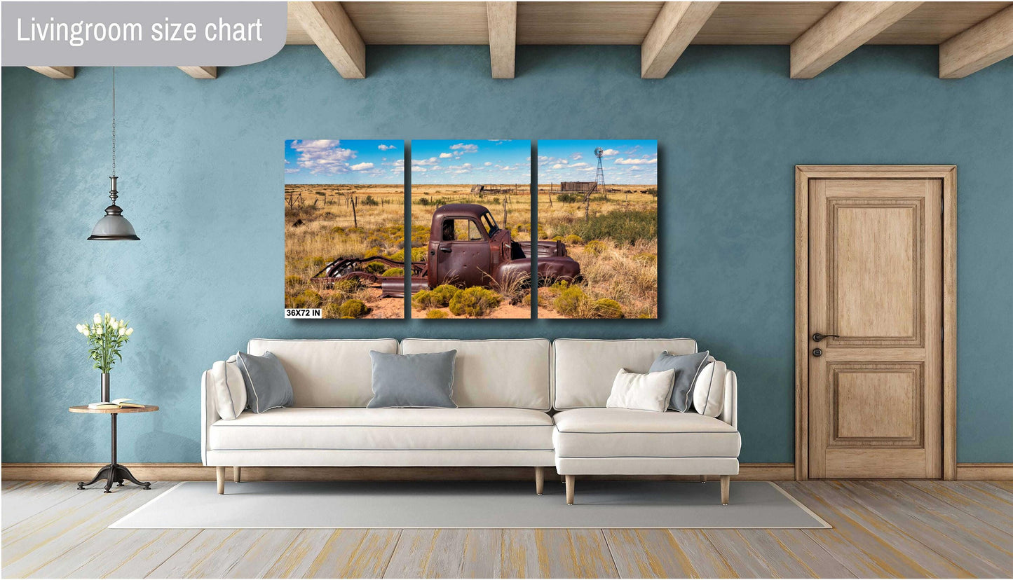 1948 Chevy Pickup Photography Print: Route 66 New Mexico Decor for Garage, Man Cave & Home Spaces