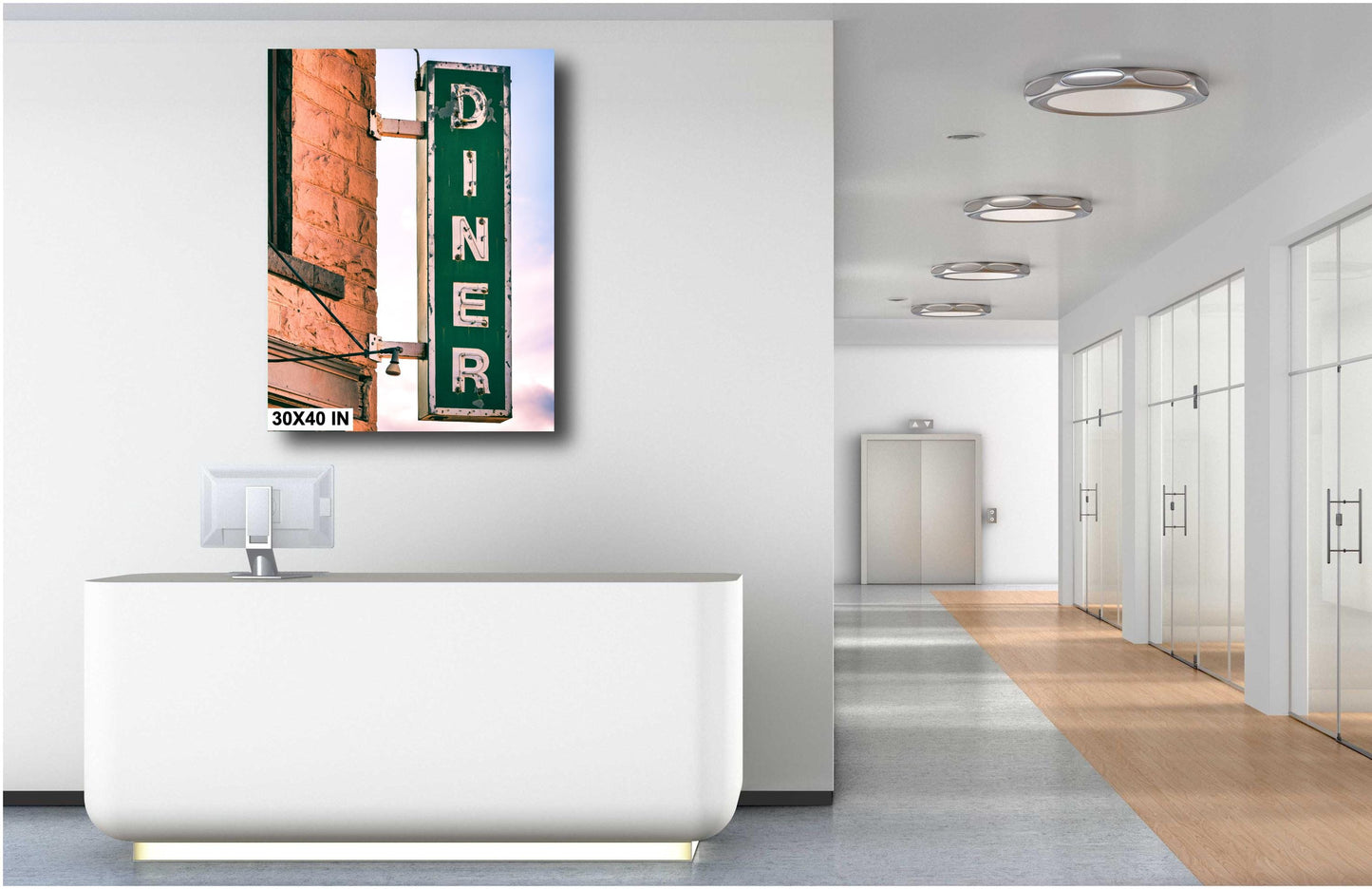 Southwest Diner Sign Print | Vibrant New Mexico Photography for Kitchen, Retro Boho Wall Art Decor