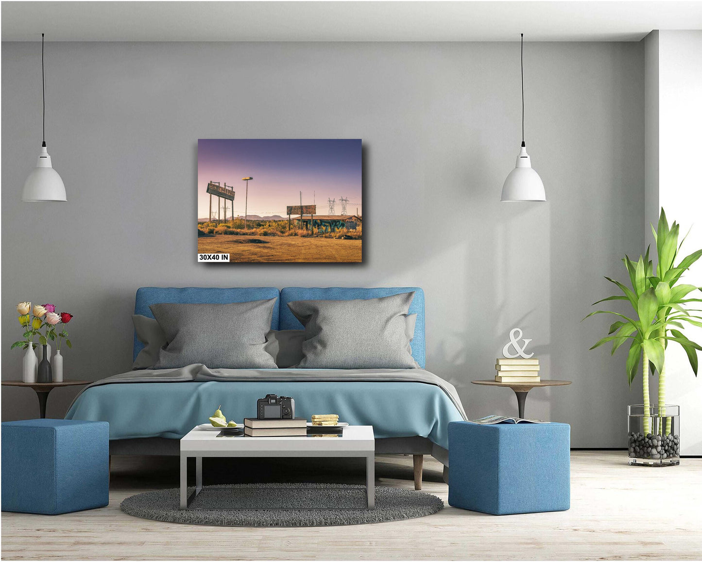 Desert Wall Art - Abandoned Gas Station at Sunset Photo | Nothing AZ Ghost Town Print on Premium Paper, Canvas, Acrylic & Metal