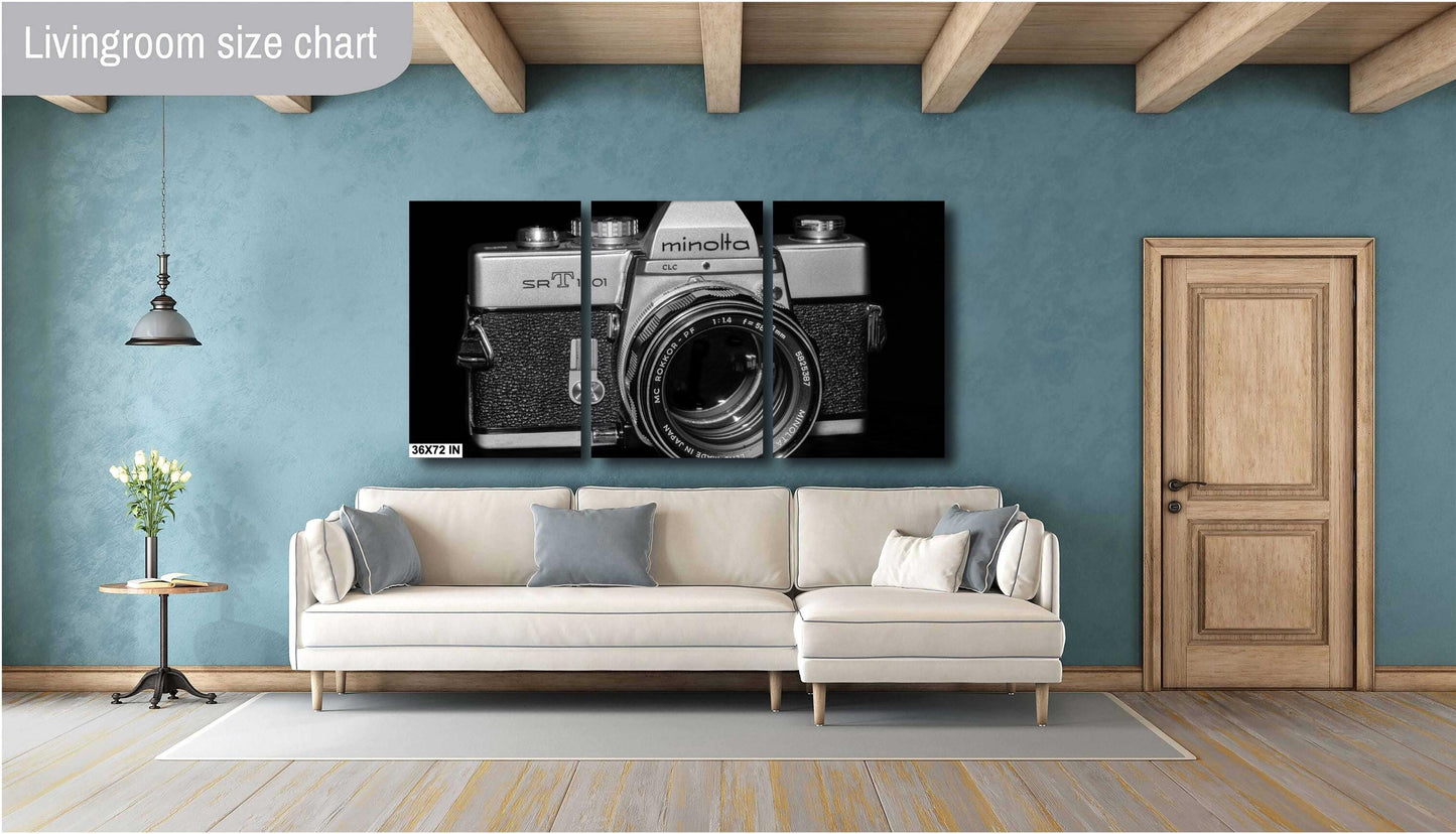 Minolta Camera B&W Photography Print - Premium Wall Decor on Photo Paper, Canvas, Acrylic, and Metal - High Quality Decor