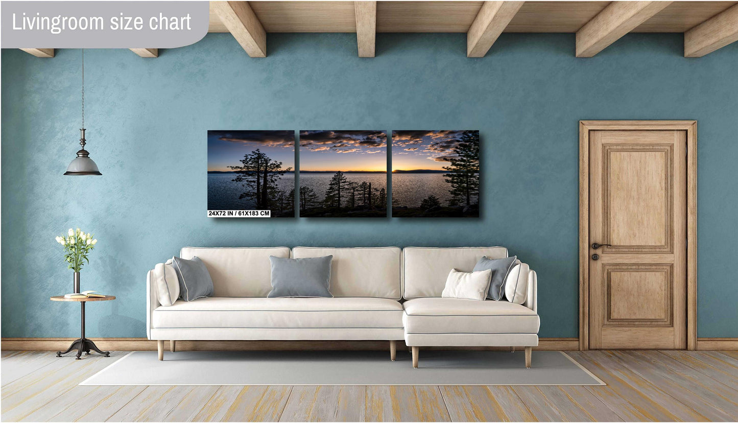 Lake Tahoe Print - Sunset Fine Art Photograph on Photo Paper, Canvas & Metal – Nevada / California Landscape Wall Decor, Mountain Home Gift