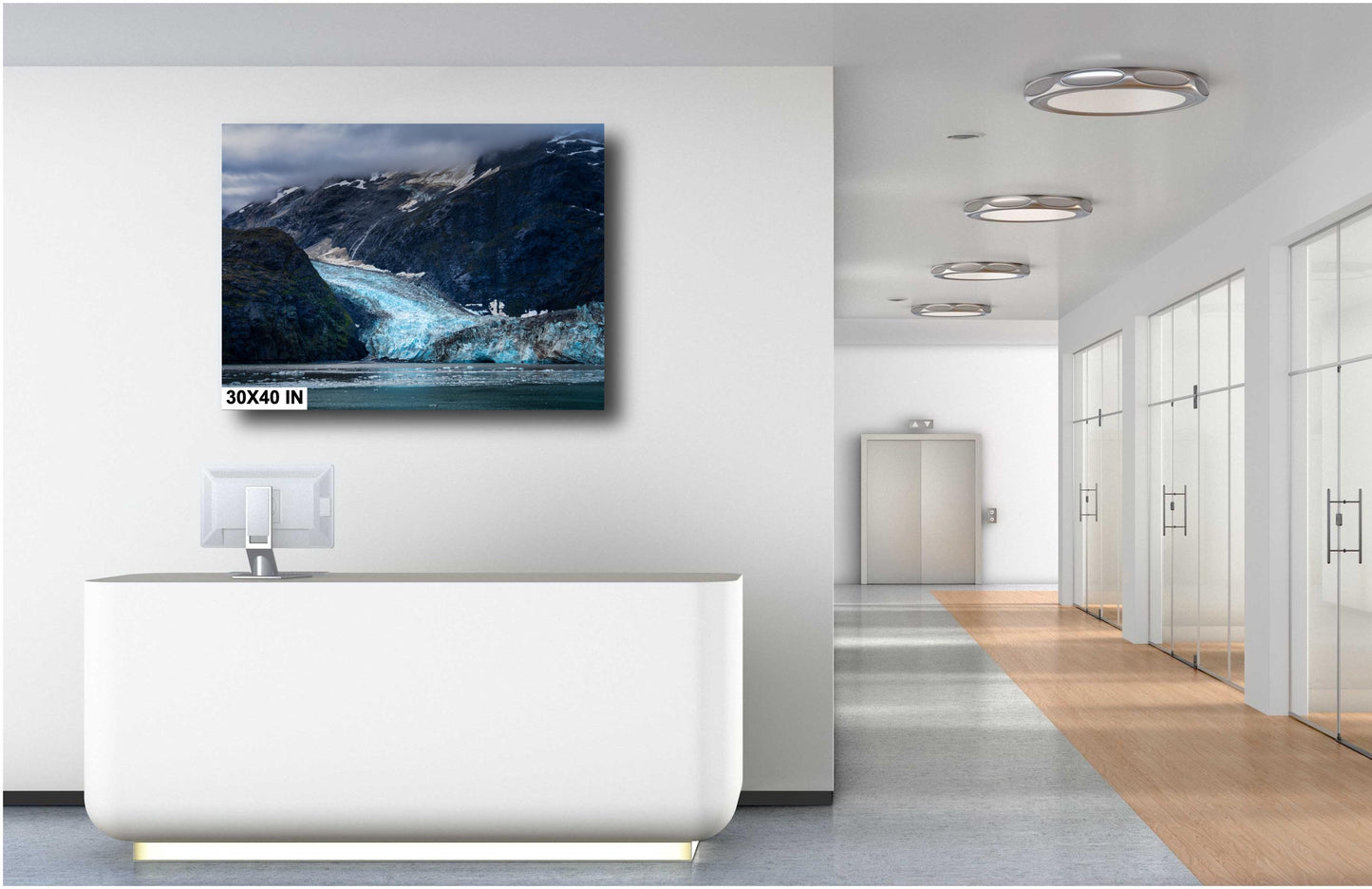 Alaska Glacier Photography: Johns Hopkins Glacier Bay National Park Art Print, Landscape Decor for Home & Office