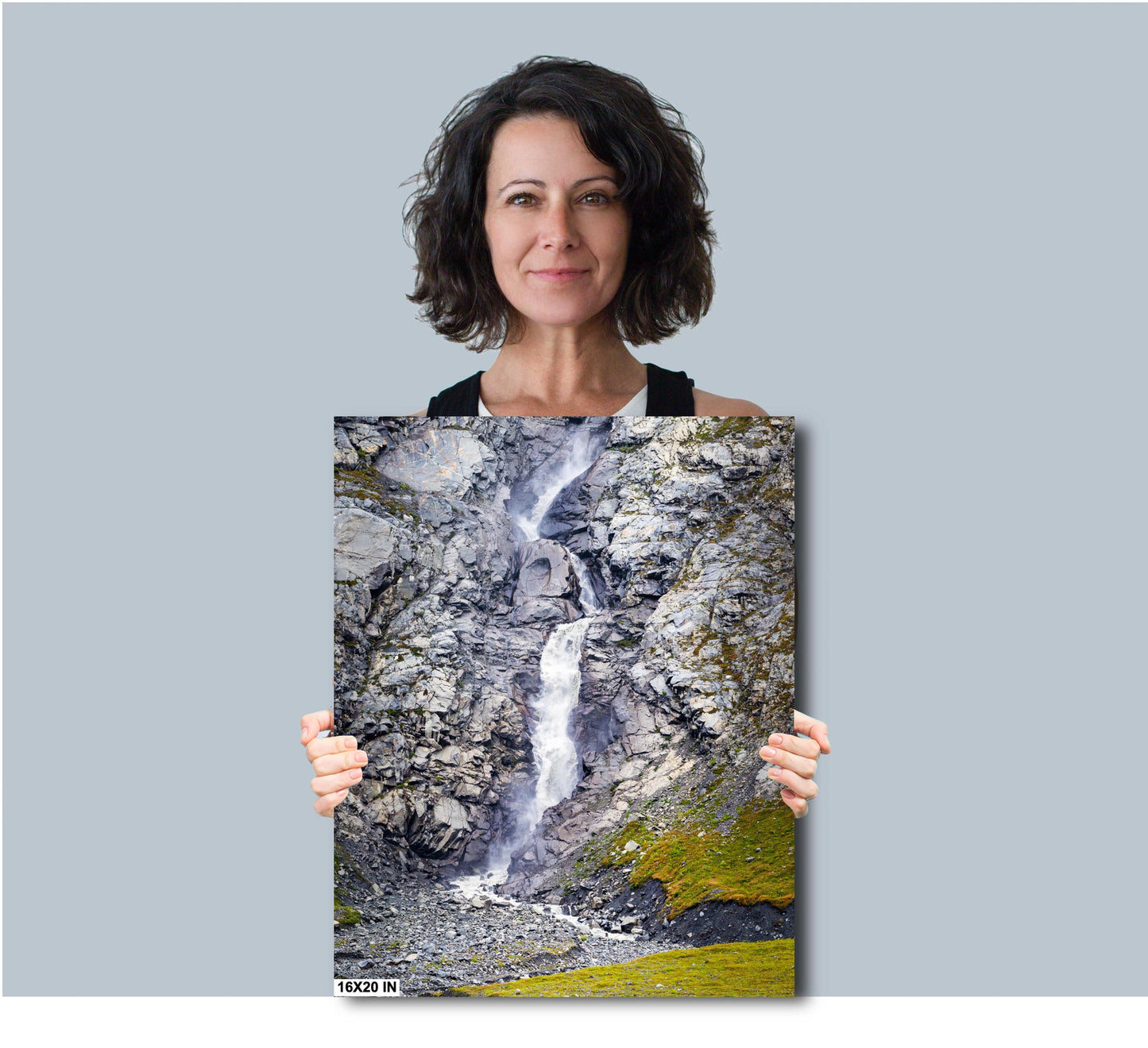 Alaska Cruise Photo - Glacier Bay National Park Waterfall on Premium Photo Paper, Canvas, Acrylic, or Metal Print