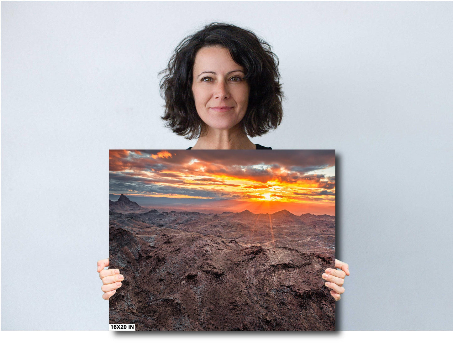 Golden Sunset Arizona Sidewinder Print | Route 66 Black Mountains Fine Art Landscape Decor