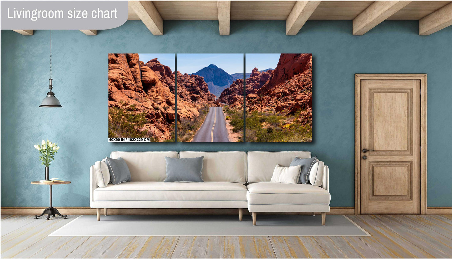 Valley of Fire Landscape Print: Vibrant Nevada Desert Scenery for Southwest Home Decor & Wall Art