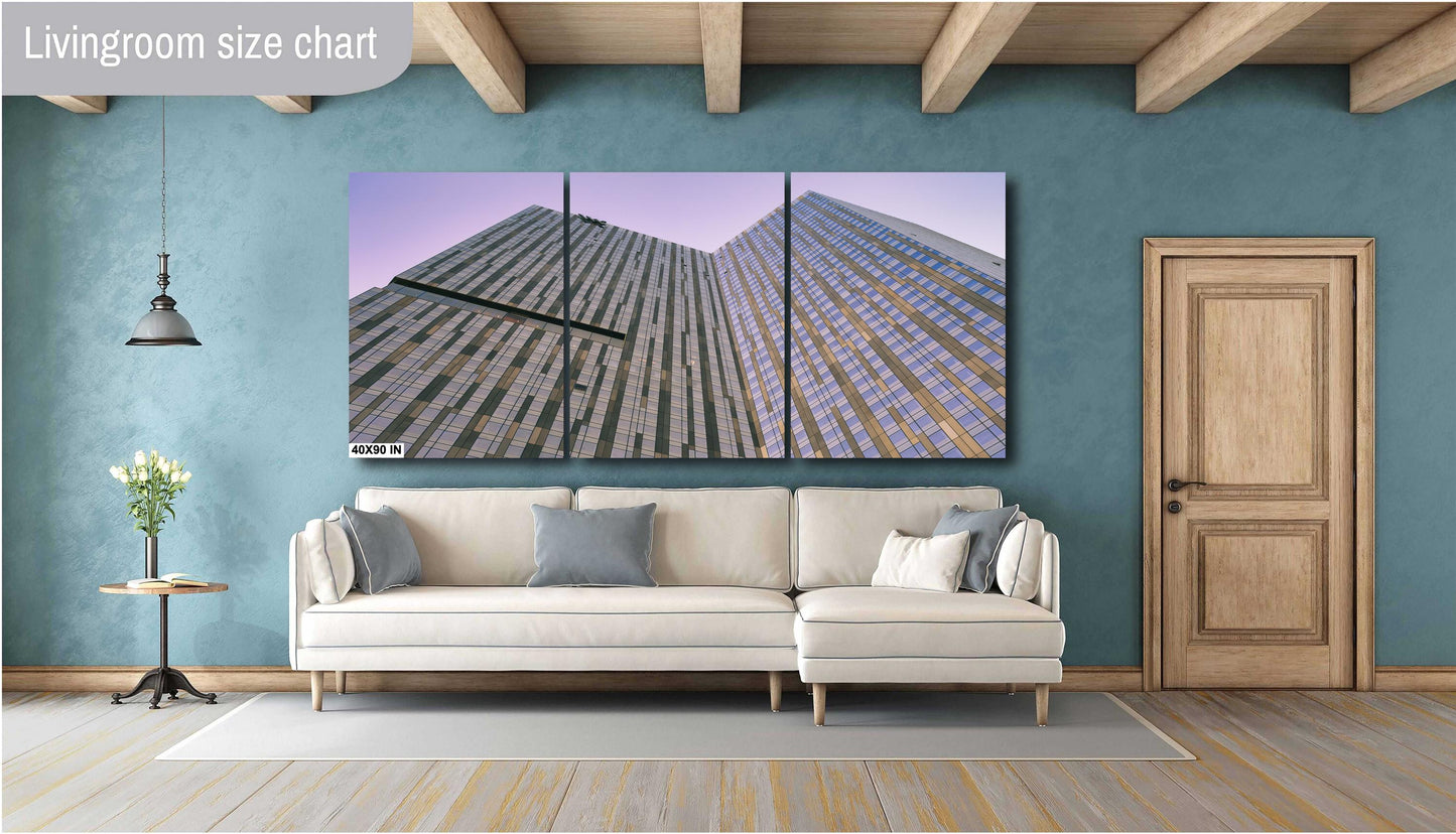 Waldorf Astoria Las Vegas Skyline Canvas: Night City Panorama Multi-Panel Wall Art for Office & Home Decor