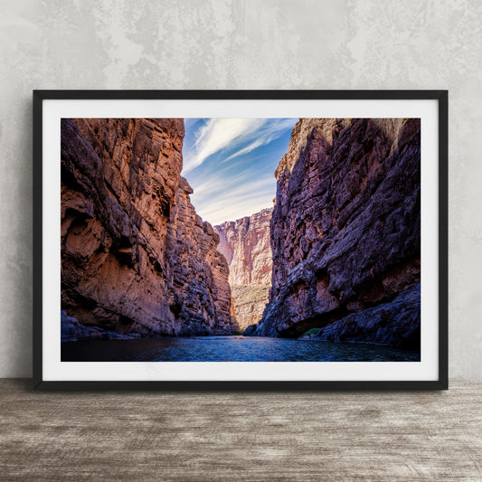 Big Bend National Park Print - Santa Elena Canyon Art | Rio Grande Wall Decor