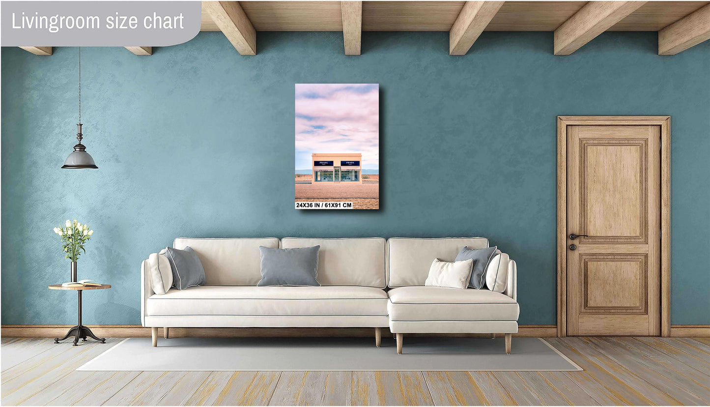 Marfa TX Boutique West Texas Cotton Candy Sky Art Print on Canvas, Paper, Acrylic or Metal, Unique Home Decor, Modern Wall Art