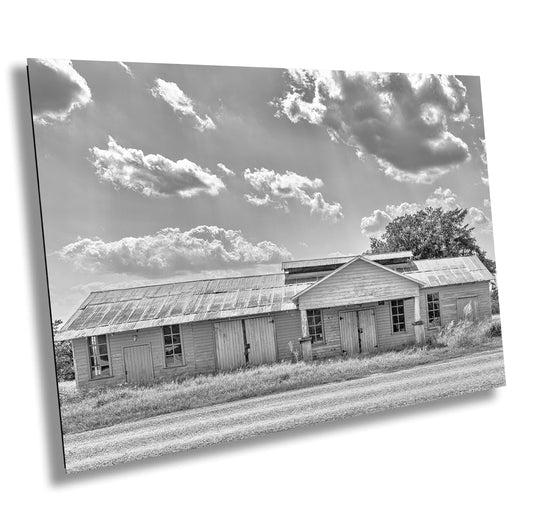 Farmhouse Wall Decor - Rustic Black & White Barn Landscape Print | Modern Farmhouse Wall Art for Living Room or Office Decor