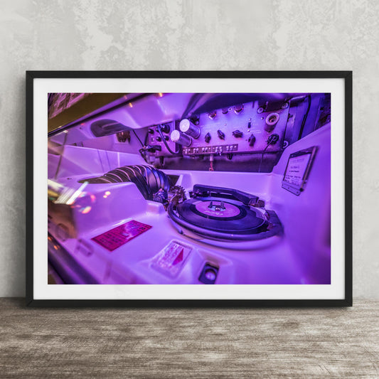 Vintage Jukebox Wall Art - Pop of Color Print | Nostalgic Music Decor Canvas