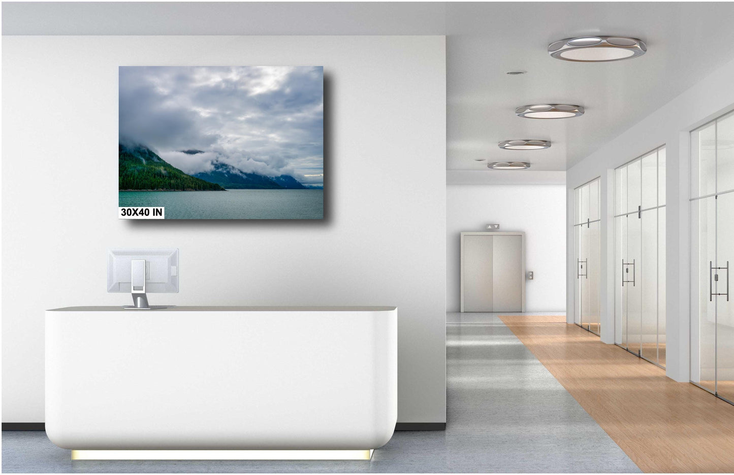 Alaska Wall Art - Large Nature Poster - Inside Passage Cruise Decor for Living Room & Lodge
