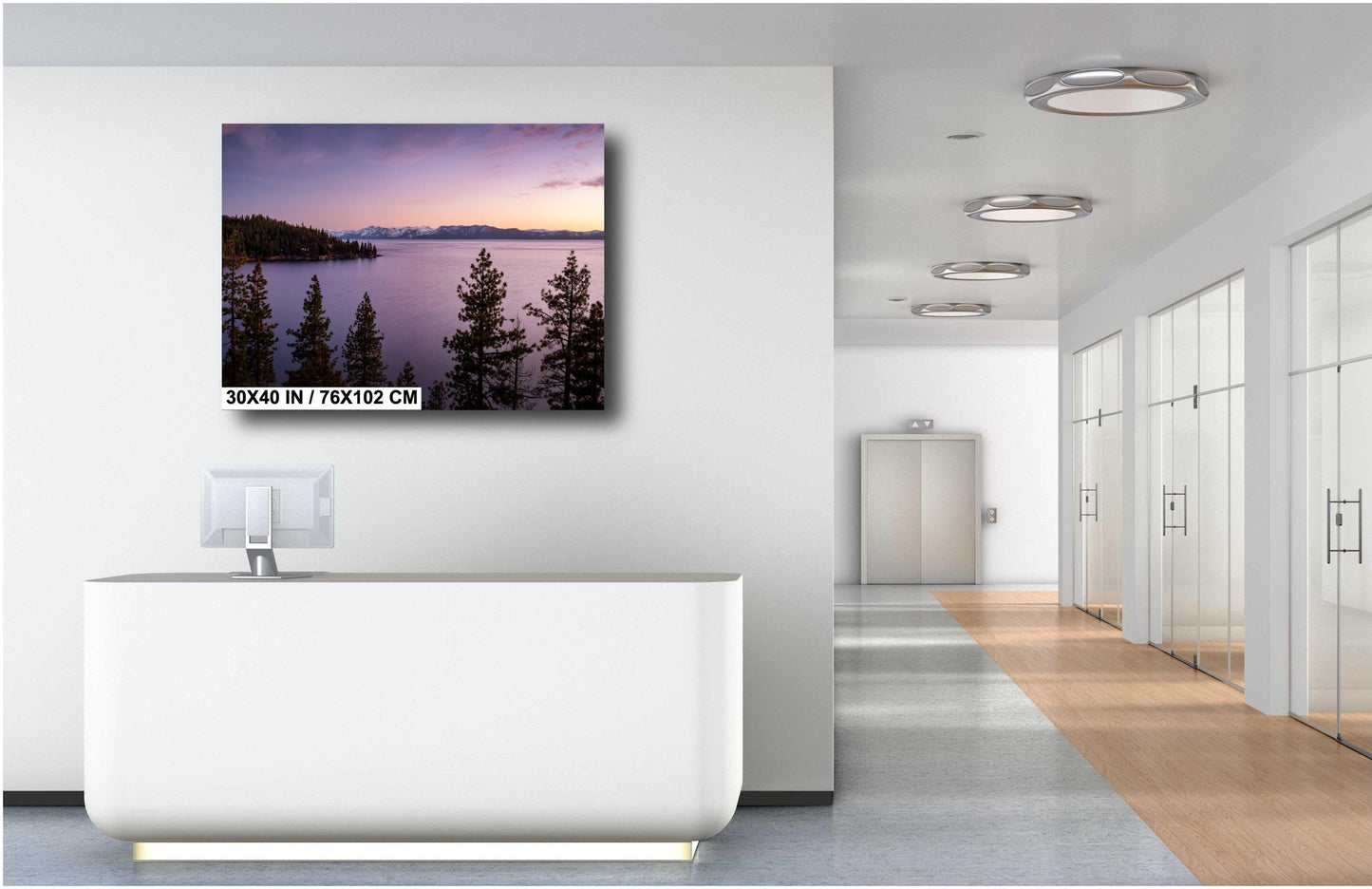 Lake Tahoe Sunset Wall Decor - Lake Wall Art Print on Premium Photo Paper, Canvas, Acrylic & Metal - Tahoe Nature Print