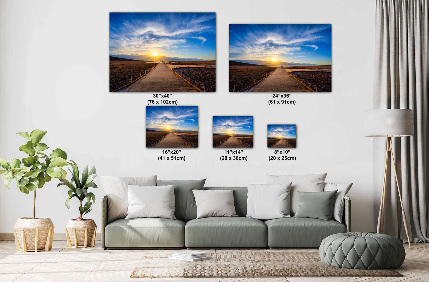 National Park Wall Art - Badwater Basin Death Valley Boardwalk Print, Modern Nature Photography, Premium Quality Home Decor