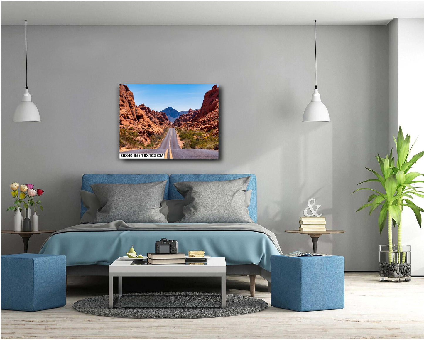 Valley of Fire Landscape Print: Vibrant Nevada Desert Scenery for Southwest Home Decor & Wall Art